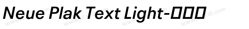 Neue Plak Text Light字体转换